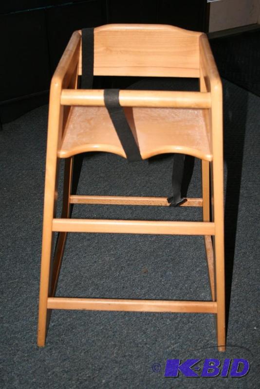 lot 25 image: Wood High Chairs- Lot of 2