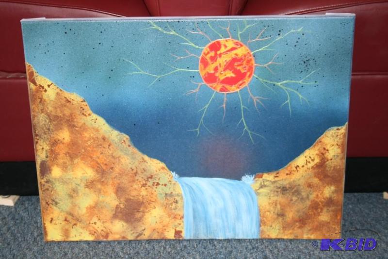 lot 31 image: Hand Painted art