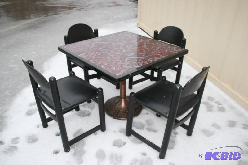 lot 34 image: Square Table with 4 chairs