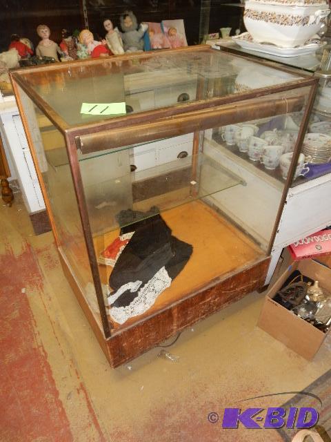 Brass, Glass, Wood Display case
