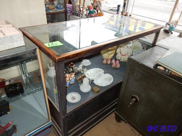 Vintage Wood and Glass Display Case