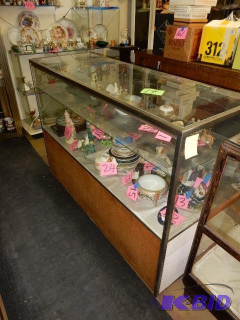 Wood, Chrome and Glass Display Case