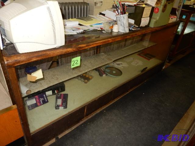 Glass and wood display case