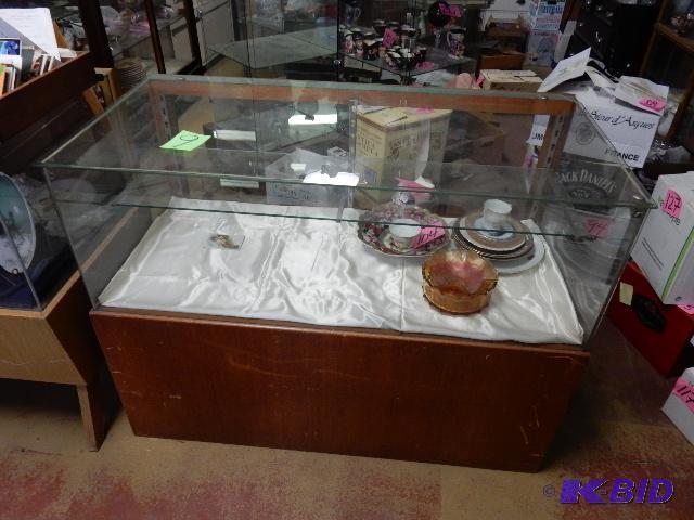 Glass and wood display case