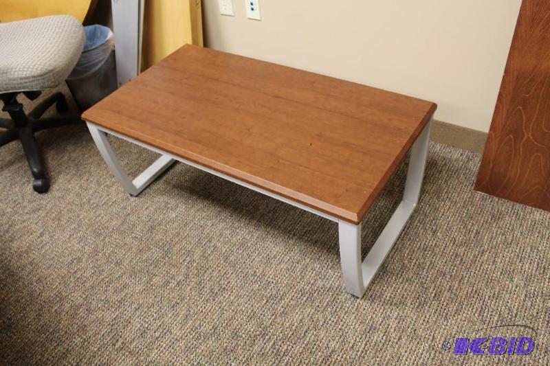 Coffee Table Wood Top And Metal Frame Measure...