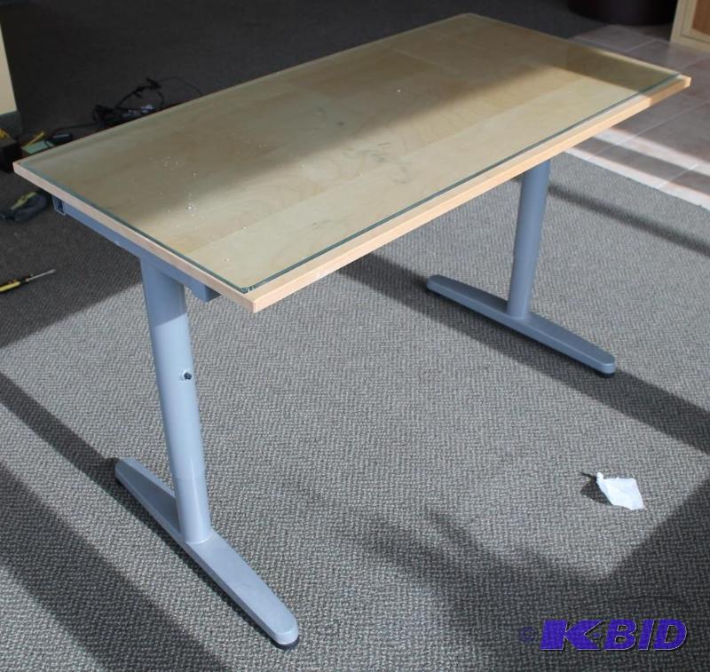 Computer Desk With Glass Top Measures 30&quo...