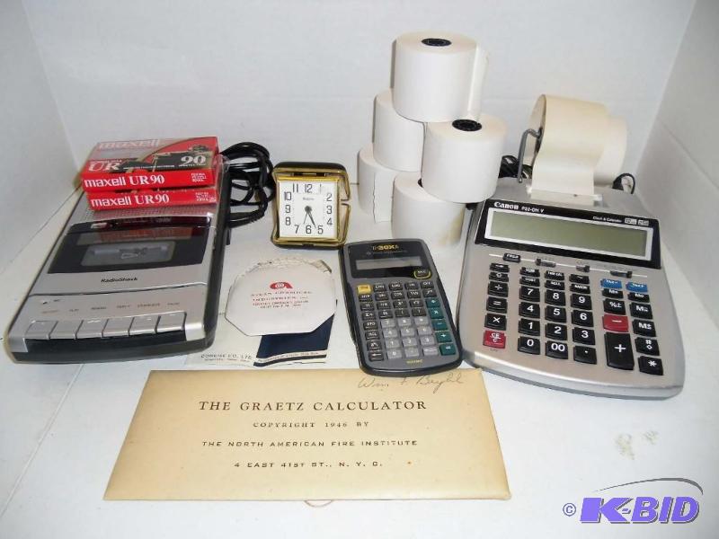 It Adds Up  Old to New Slide Rule  Canon Adding Machine  TI Calculator