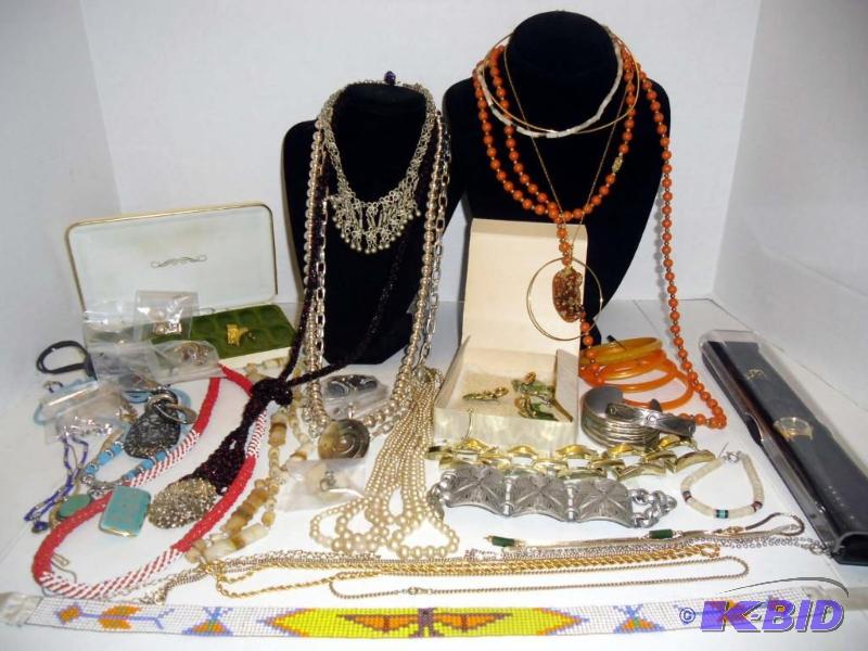 A lot of Jewel and a Colorado Rockies Watch  Assortment necklace, bracelets, earrings and pins.