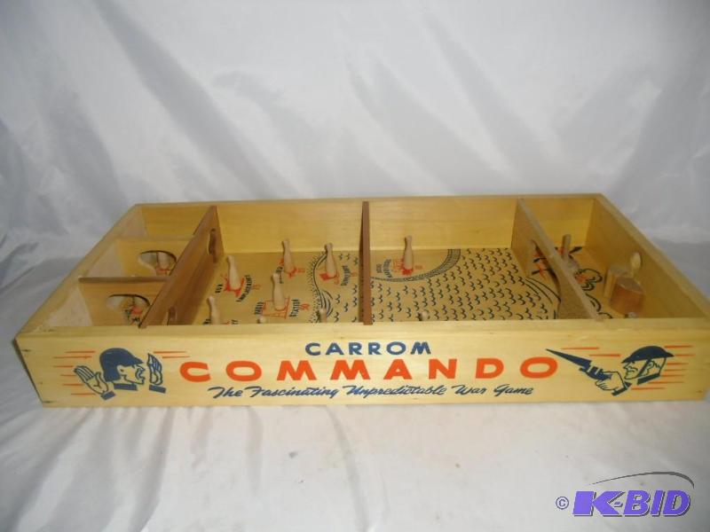 This is Big  30 long Wood Carrom Commando Skittles War Game