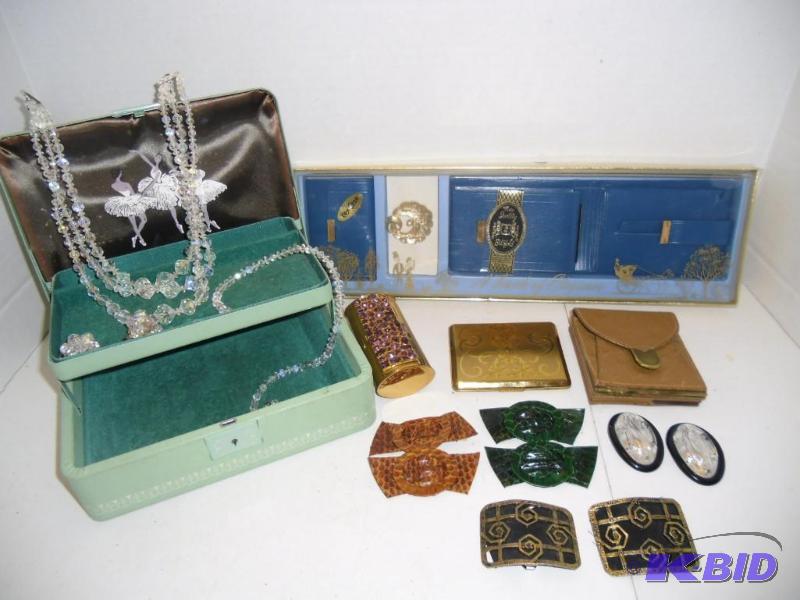 Ladies Classic Accessories  Zell CompactBillfold Gift PackFarrington Jewel BoxShoe Clips More