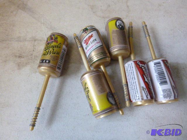 Six Beer Can Bobbers...