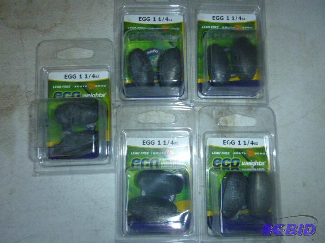 Five Packs of ECO Weights Egg 1 14 oz, lead ...