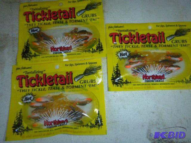Three Packs of Northland Tickletail Grubs...