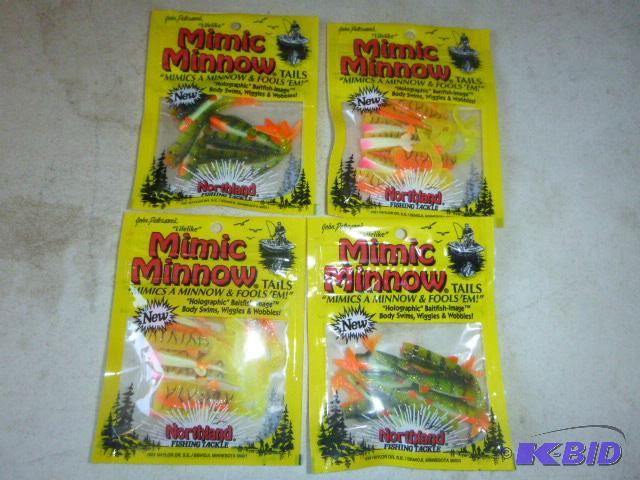 Four Packs of Northland Mimic Minnow Tails...