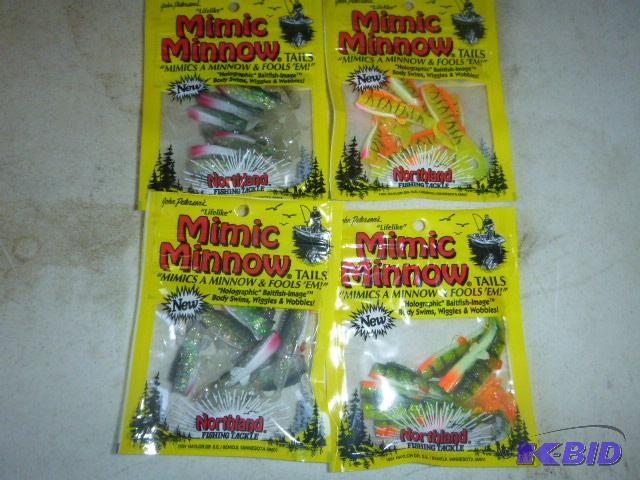 Four Packs of Northland Mimic Minnow Tails...