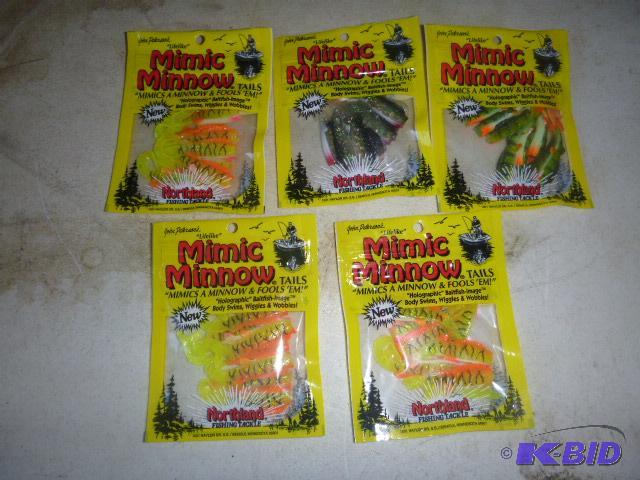 Five Packs of Northland Mimic Minnow Tails...