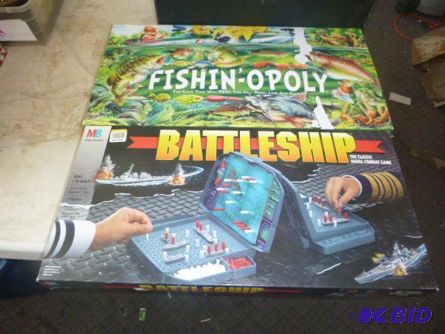 Fishin-Opoly and Battleship Games...