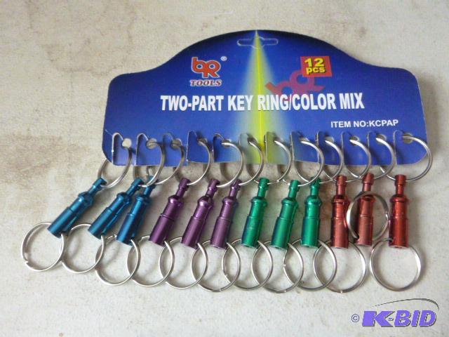 12 BR Tools Two-Park Key Rings...