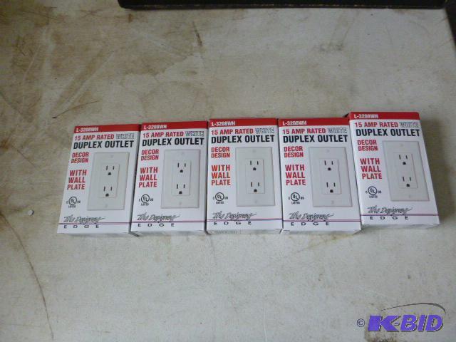 Five Design Edge Duplex Outlet with Wall Plat...
