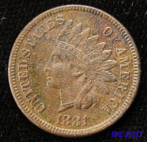 1881 INDIAN HEAD CENT VF