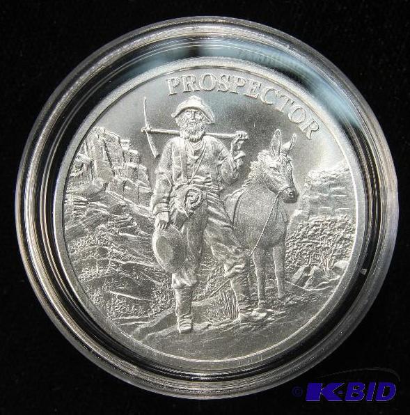1 TROY OUNCE .999 FINE SILVER ROUND COIN PROSPECTOR UNCIRCULATED