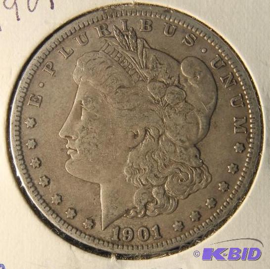 1901 O MORGAN DOLLAR VF