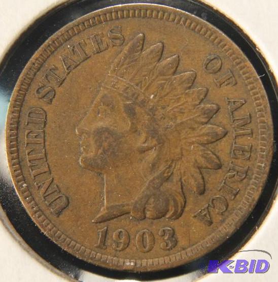 1903 INDIAN HEAD CENT XF COIN