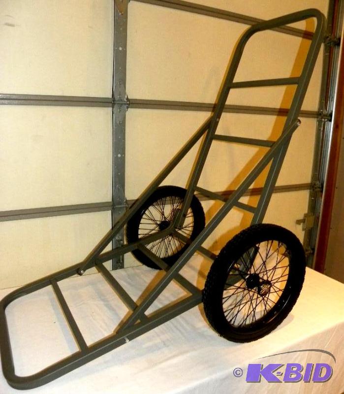 Deer Cart, 16&quot solid rubber spoked wheel...