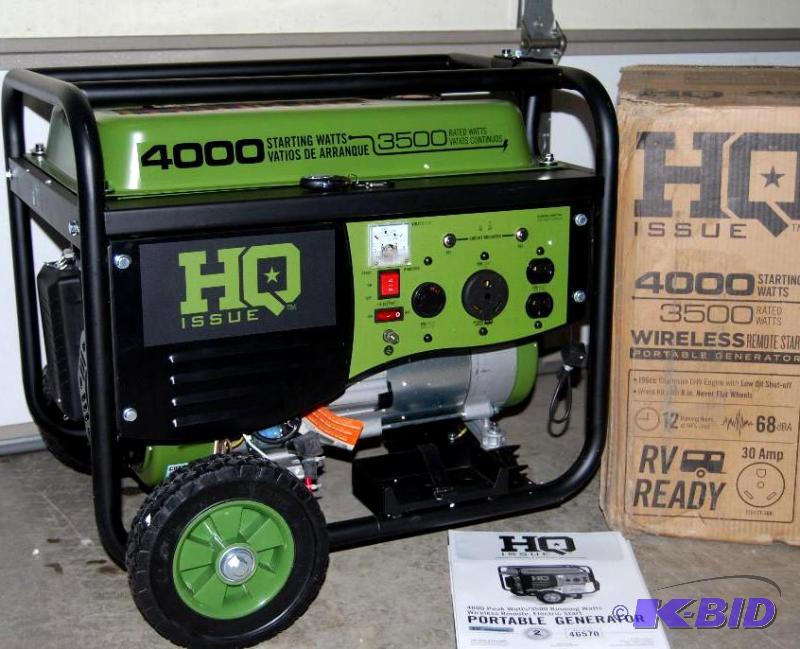 HQ ISSUE 4,000W Gas Generator with Electric S...