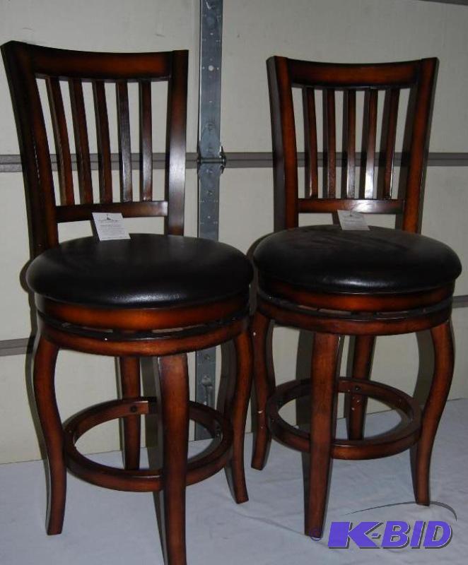 Pair of Castle Creek Swivel Barstools, 24 s...