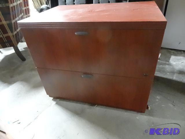 lot 47 image: Laminate 2 drawer lateral file. 36 x 24 x 30...