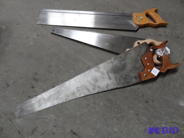 lot 53 image: Miter saw and 2 hand saws...