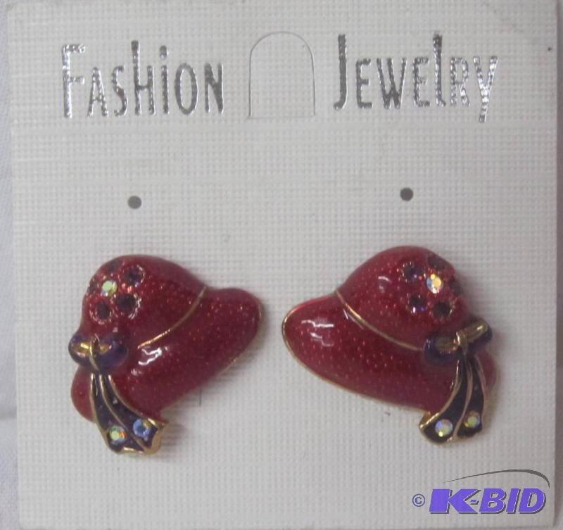 Red Hat Earrings