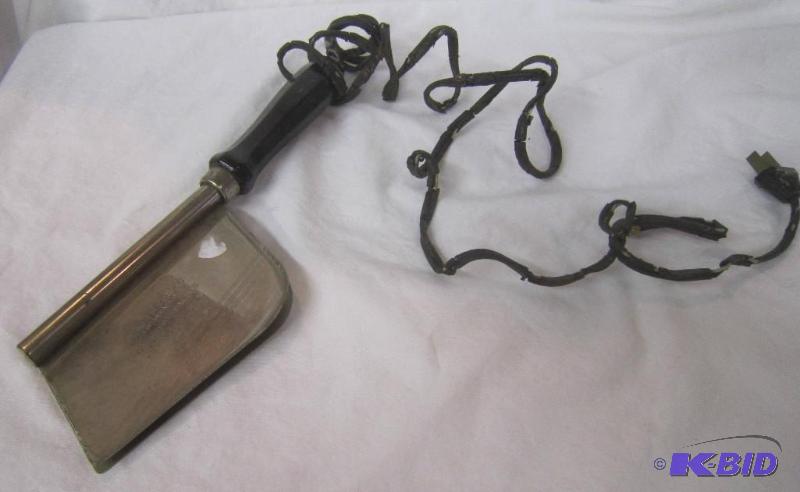 Vintage Antique Electric Hair Straightener Comb High Grade Brass and Wood