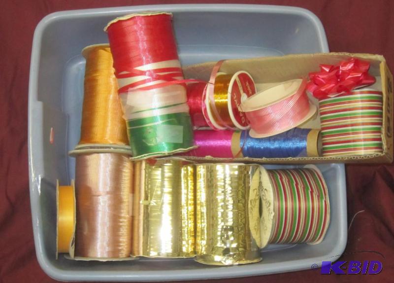 Box Lot of Ribbon for Wrapping Presents