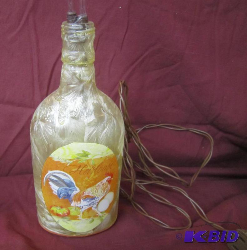 NEW  10 High Lighted Rooster Electric Bottle Lamp