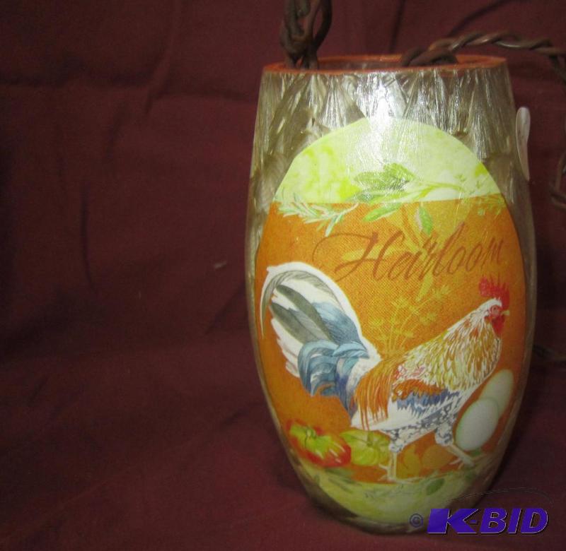 NEW  5 12 High Lighted Rooster Electric Lamp