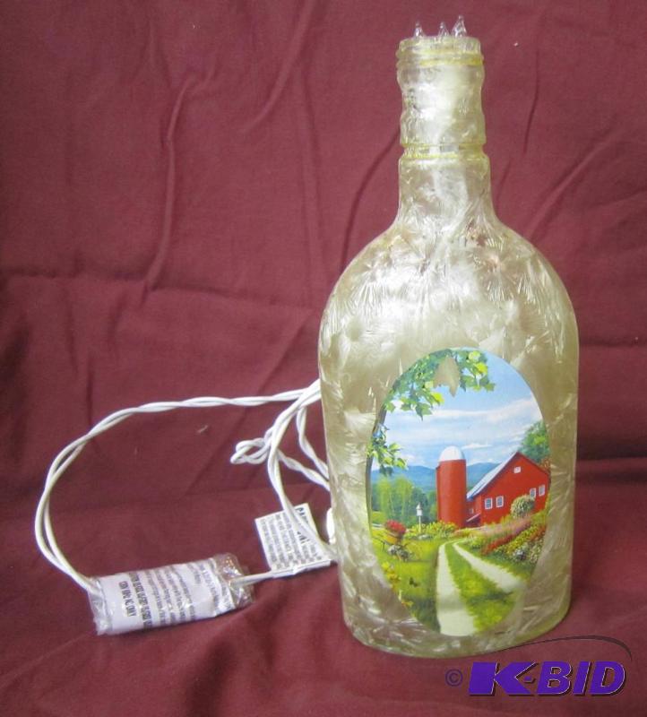 NEW  9 High Lighted Farm Electric Bottle Lamp