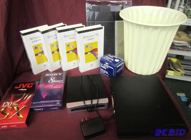Misc Office Lot - Approach 96 - Staples - VHS - Dolby Digital Analog Pass Through - Waste Basket