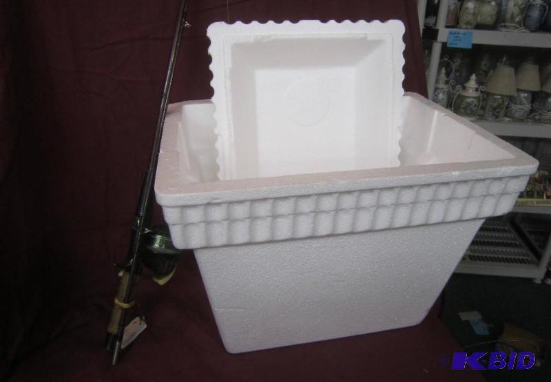 Cooler and Fishing Pole