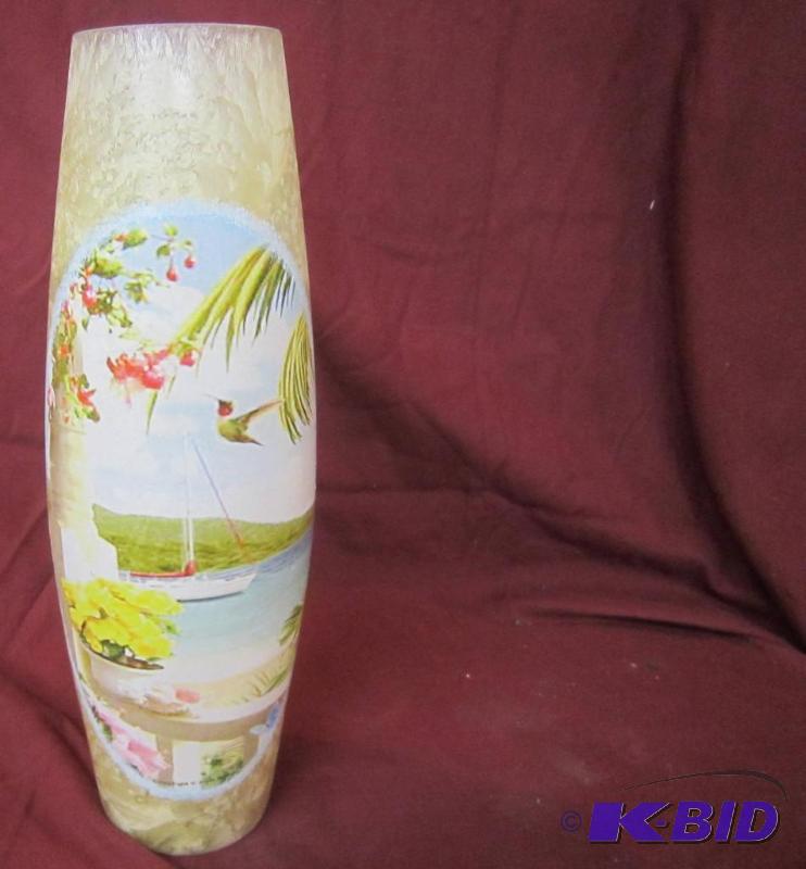 NEW  12 High Lighted Electric Lamp with Lake and Sailboat