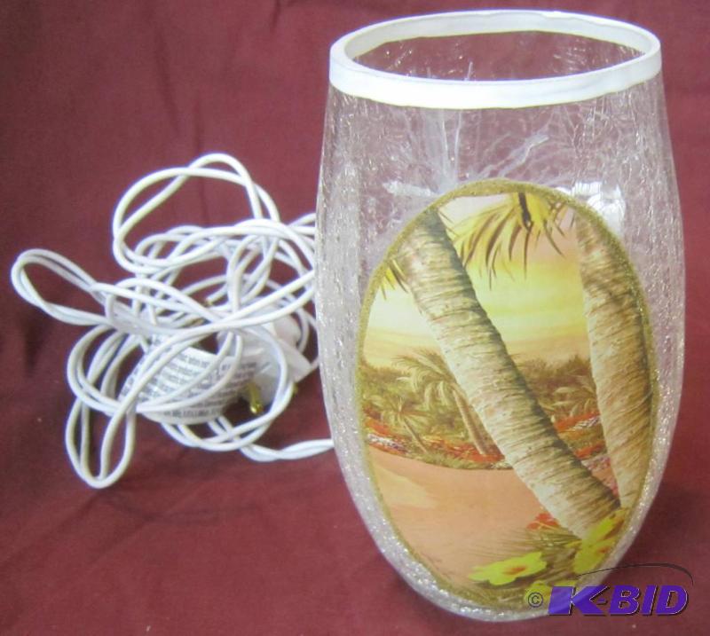 NEW  5 12 High Lighted Electric Lamp Beach Scene