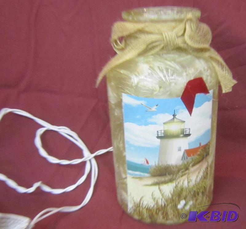 NEW  8 High Lighted Electric Lamp Lighthouse