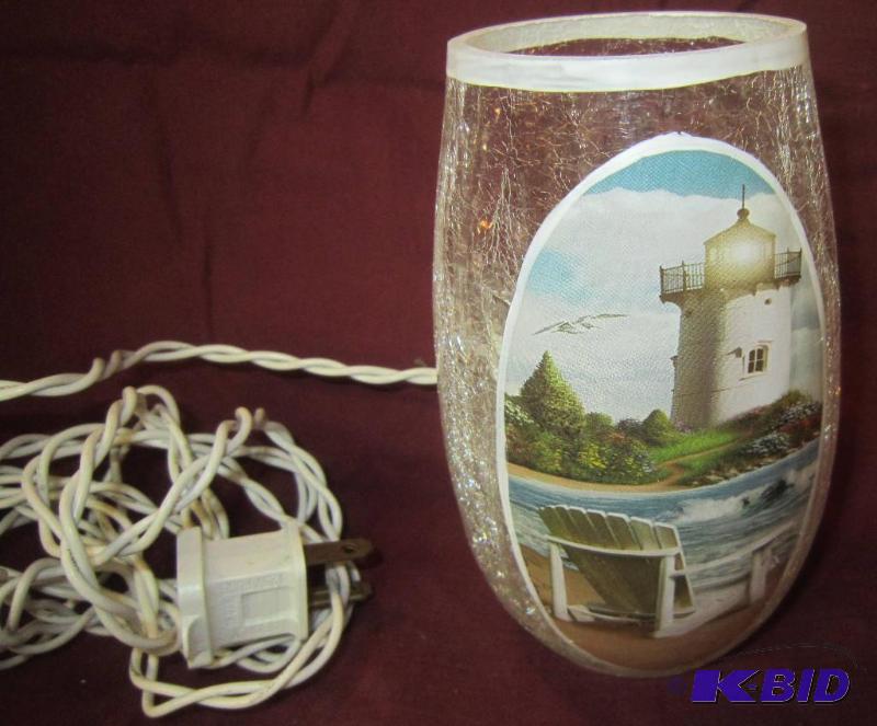 NEW  5 12 High Lighted Electric Lamp Lighthouse