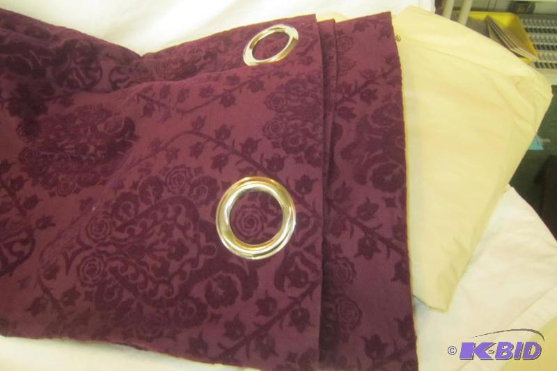 Burgandy Shower Curtain (NEW) and Liner