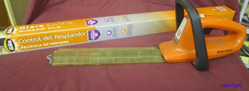 Black and Decker Trimmer  Peel and Cling Window Film Glare Control Blocks UV Rays 3 x 6.5