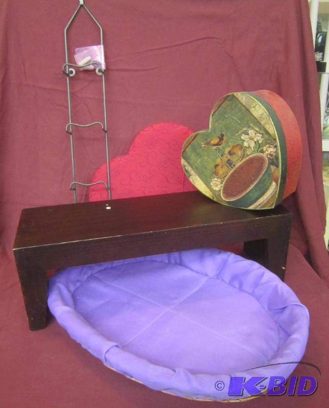 Plate Hanger - 2 Heart Boxes - Shelf - Tray for Rolls or Dog Bed -Plate Holder with Cross