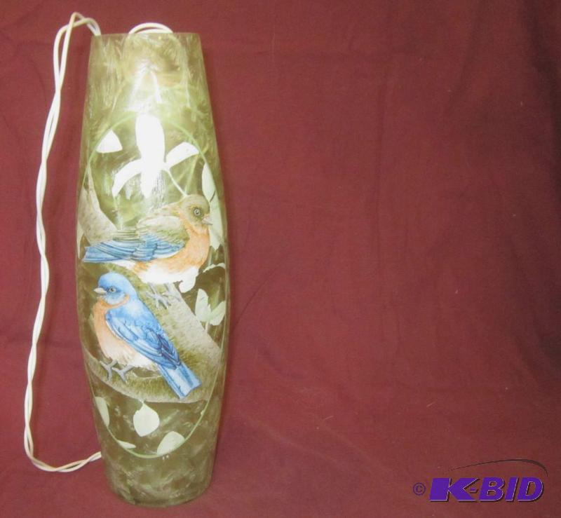 NEW  12 High Lighted Electric Lamp Bird Robins