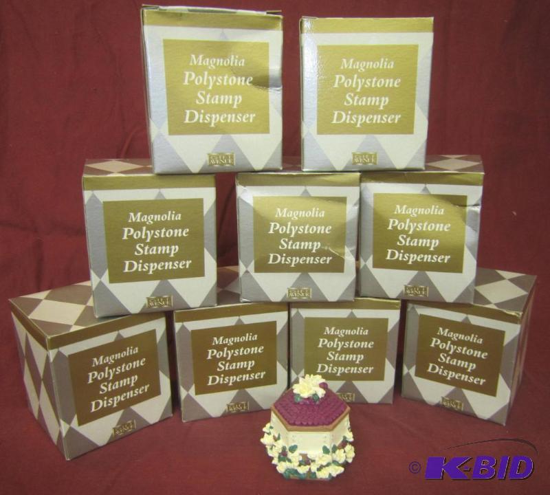 Home Decor  Office - 10 Magnolia Polystone Stamp Dispenser