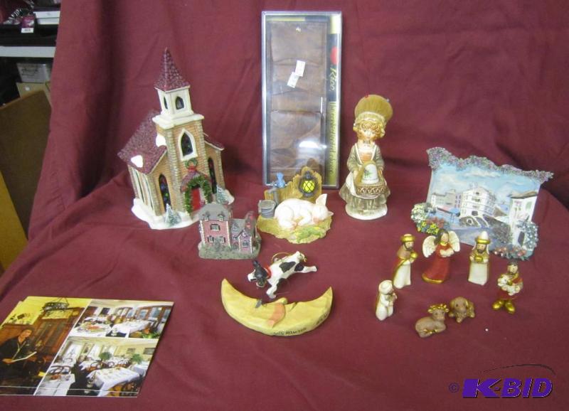 MISC - House of Hattan - Cow Jumped Over the Moon, Lighted Church, Partial Nativity Scene, ETC